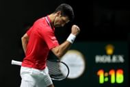 Novak Djokovic at the 2021 Davis Cup Finals
